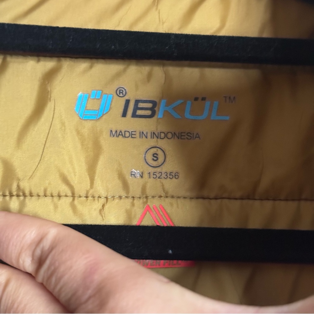 Ibkul Quilted Puffer Vest yellow Mustard size S - Picture 4 of 7